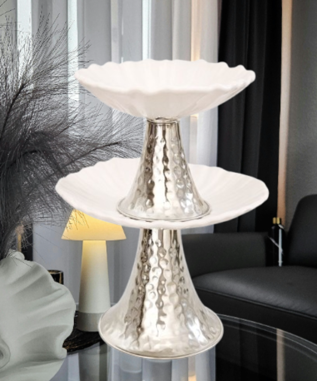 Mathred en porcelaine - support en cuivre – Image 2